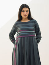 Thena Reversible Merino Wool Co-ord Set - Charcoal