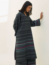 Anette Pheran Merino Wool Kurta - Charcoal