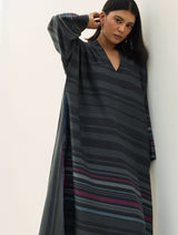 Anette Pheran Merino Wool Kurta - Charcoal