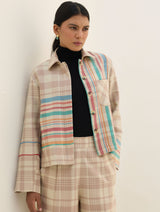 Noelle Merino Wool Shacket - Beige