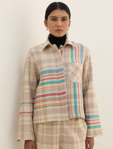 Noelle Merino Wool Shacket - Beige