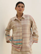 Ellen Dolman Sleeve Shirt - Beige