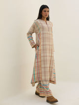Daphne Merino Wool Kurta Set - Beige