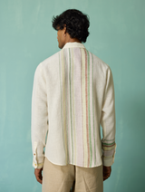Sid Hand-Embroidered Floral Shirt - Ivory