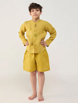 Kei Timeless Linen Shorts - Ochre