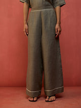 Shiro Stripe Linen Co-ord Set - Grey