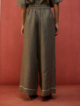 Shiro Stripe Linen Co-ord Set - Grey