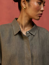 Yoko Forever Linen Shirt - Grey
