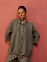 Yoko Forever Linen Shirt - Grey
