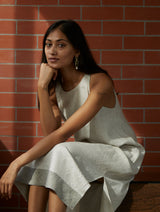 Niza Linen Dress - off-white