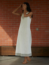 Niza Linen Dress - off-white