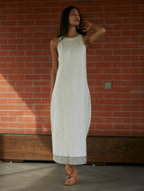 Niza Linen Dress - off-white