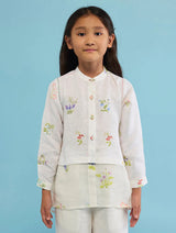Leina A- Line Linen Co-ord Set - White