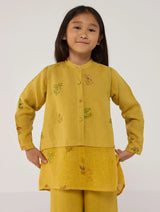 Leina A- Line Linen Co-ord Set - Ochre