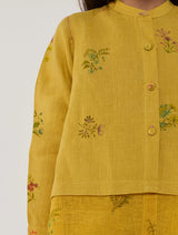 Leina A- Line Linen Co-ord Set - Ochre