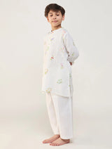 Jay Forever Linen Kurta Set - White