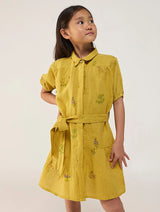 Sia Floral Dress - Ochre