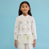 Leina A- Line Linen Co-ord Set - White