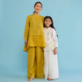 Leina A- Line Linen Co-ord Set - White