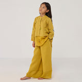 Leina A- Line Linen Co-ord Set - Ochre