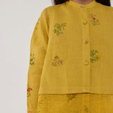 Leina A- Line Linen Co-ord Set - Ochre