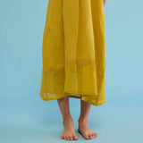 Ita Pleated Linen Dress - Ochre