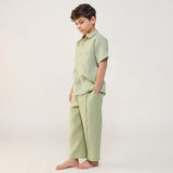 Kabo Floral Linen Shirt - Mint