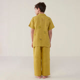 Kabo Floral Linen Shirt - Ochre