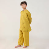 Jay Forever Linen Kurta Set - Ochre