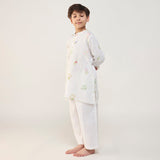 Jay Forever Linen Kurta Set - White