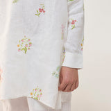 Jay Forever Linen Kurta - White