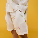 Kimi Timeless Linen Shorts - White