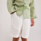 Kei Timeless Linen Shorts - White