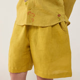 Kei Timeless Linen Shorts - Ochre