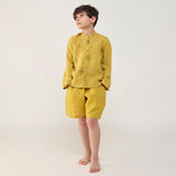 Kei Timeless Linen Shorts - Ochre