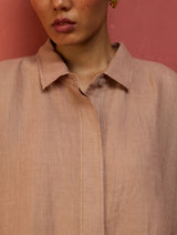 Yoko Forever Linen Shirt - Dusty Rose