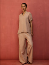 Hoshi Linen Co-ord Set - Dusty Rose