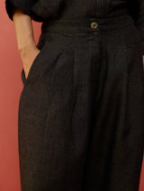 Yoko Forever Linen Co-ord Set - Charcoal