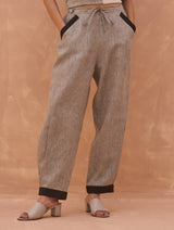 Hana Linen Pant - Charcoal
