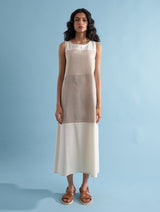 Miki Color-Blocked Linen Dress - Dawn