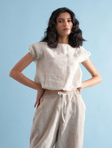 Nina Linen Top - Dawn