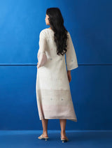 Sue Embroidered Jamdani Linen Dress