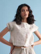 Nina Linen Top - Dawn