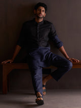 Kash Ombre Kurta Set - Midnight
