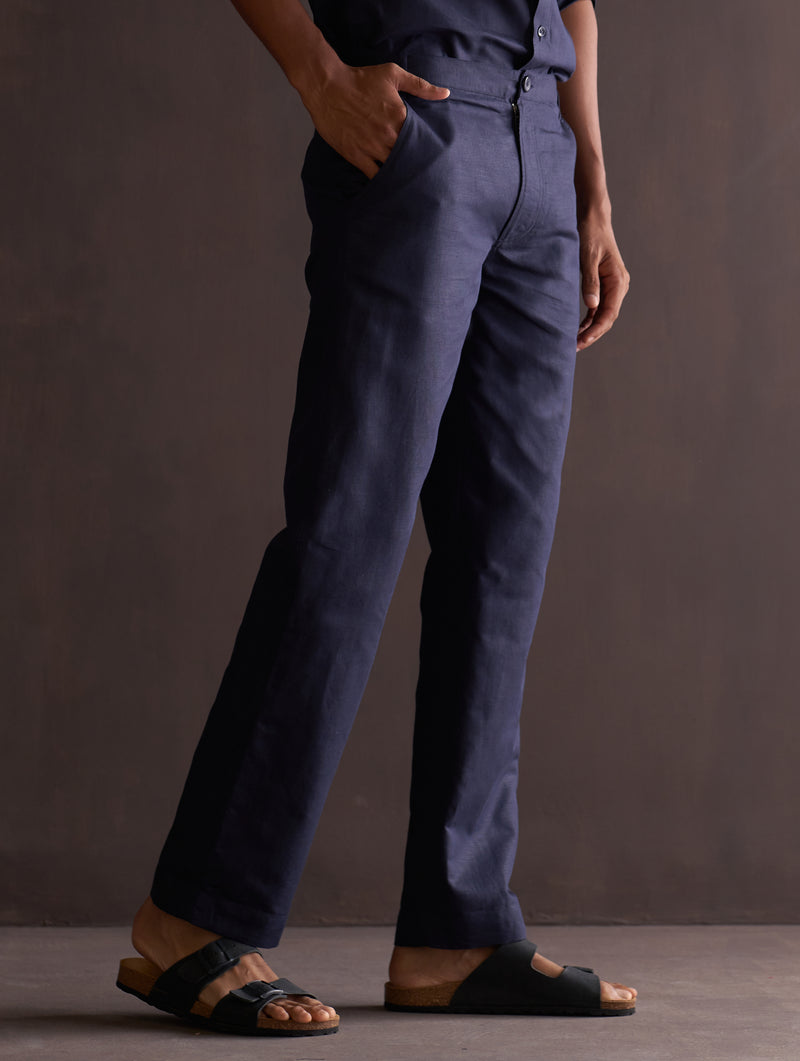 Akio Live-in Pants - Navy