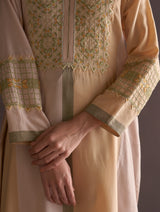 Saori Hand-Embroidered Kurta Set - Sun
