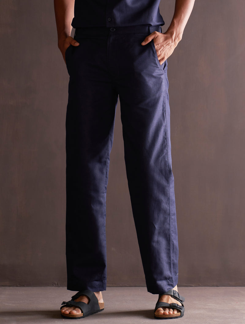 Akio Live-in Pants - Navy