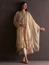 Saori Hand-Embroidered Kurta Set - Sun