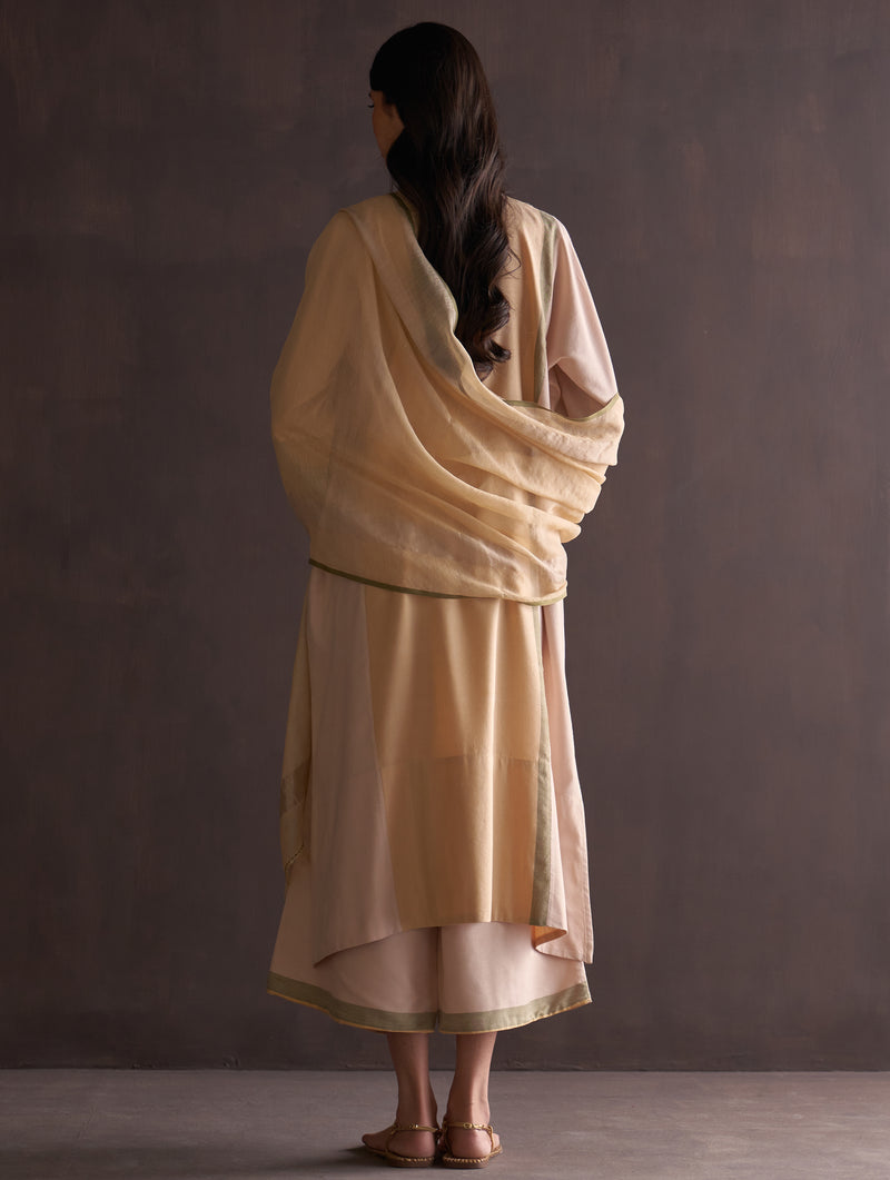 Saori Hand-Embroidered Kurta Set - Sun