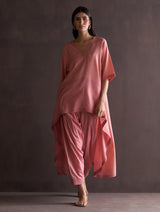 Sora Asymmetrical Co-ord Set - Coral